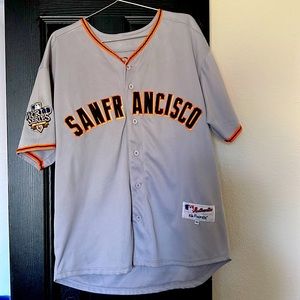 Majestic MLB San Francisco Giants WILSON # 38 Jersey Sz 52 Gray